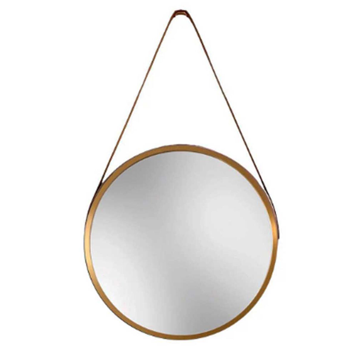 Espejo Plástico Vgo para Colgar con Correa Circular 53 cm Dorado