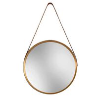 Espejo Plástico Vgo para Colgar con Correa Circular 53 cm Dorado