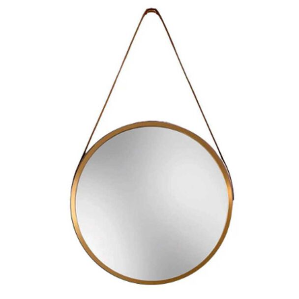 Espejo Plástico Vgo para Colgar con Correa Circular 53 cm Dorado