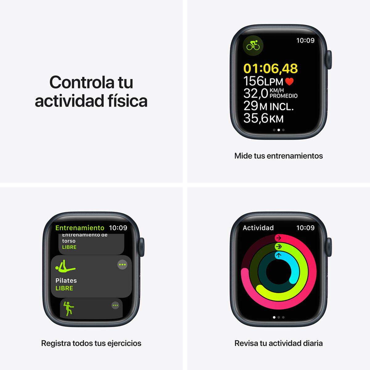 Smartwatch Apple Watch S7 GPS 45mm Medianoche