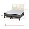 Cama Europea CIC Base Dividida King Balance + Respaldo Torino Alpino