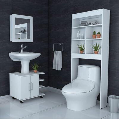 Mueble Lavamanos + Mueble Botiquín+Mueble Optimizador TuHome