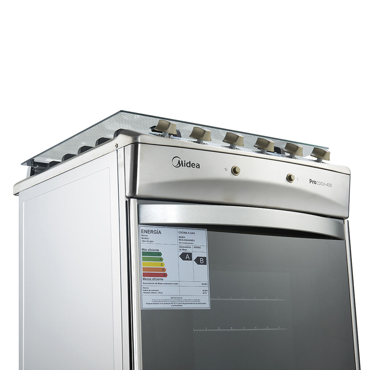 Cocina a Gas Midea MCG-4QI24NS 4 Quemadores