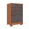 Combo Clóset Casanova Fit 4 Puertas 2 Cajones Café y Gris + Cómoda Casanova Aruba 4 Cajones Café y Gris