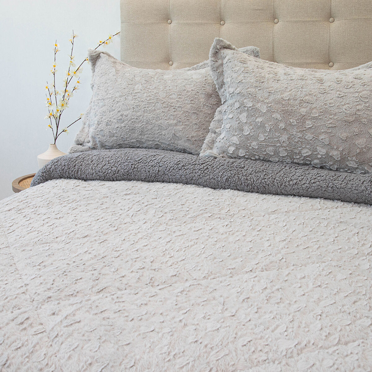Cubrecama Doral King Gris Senses
