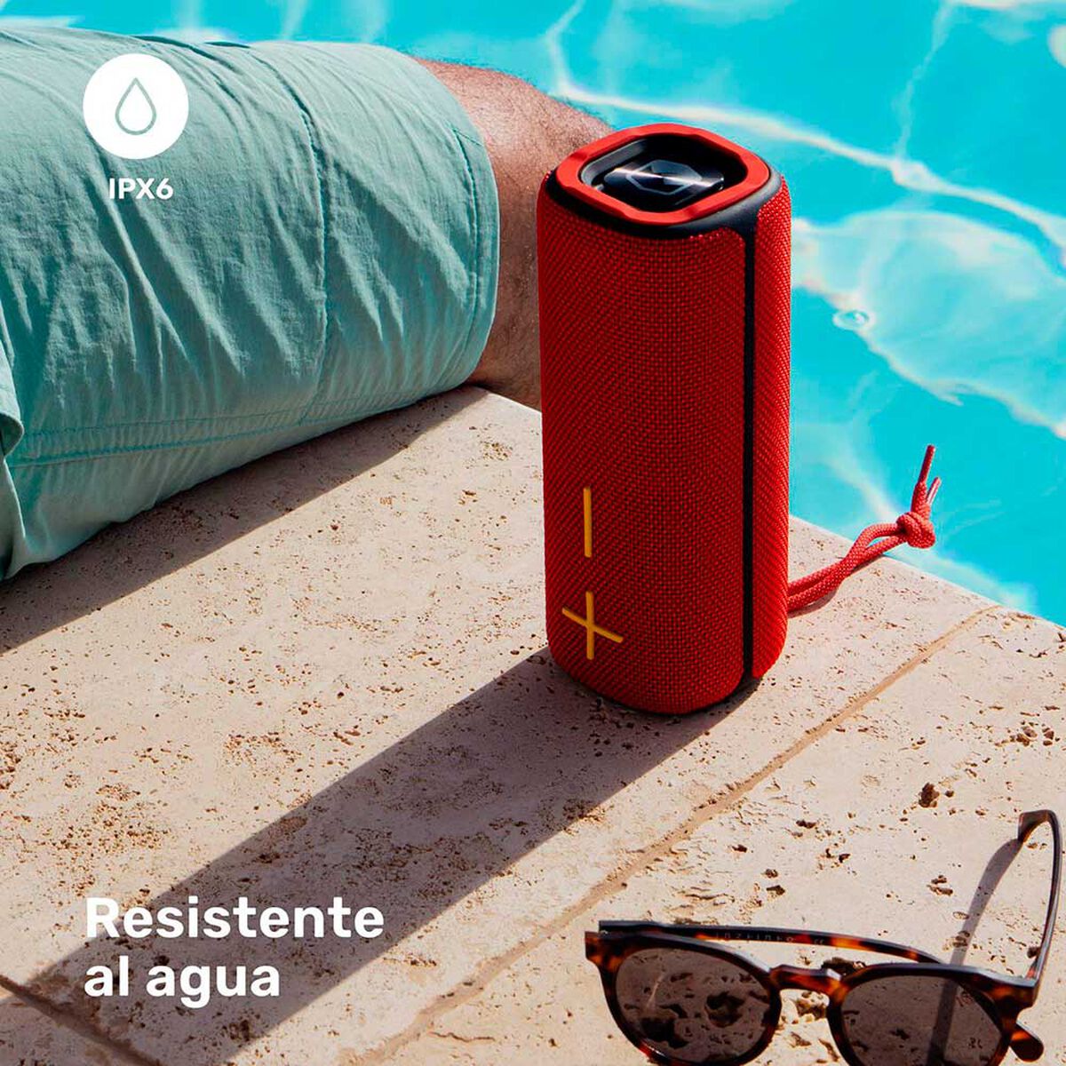 Parlante Bluetooth Lhotse Pulse On Rojo