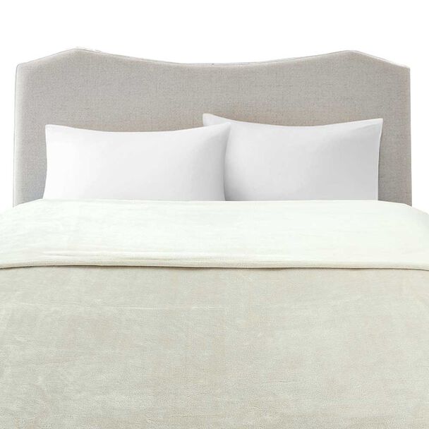 Frazada Flannel Illusions 2 Plazas Beige