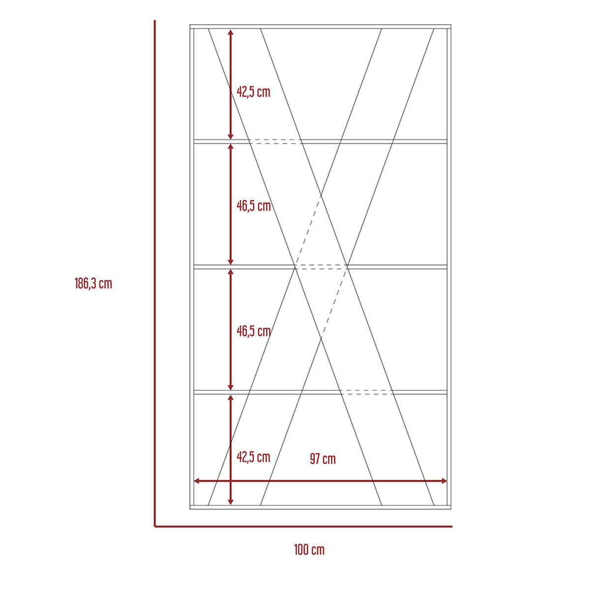 Combo Rack Extensible TV Hasta 40" + Separador de Ambientes TuHome Beijing