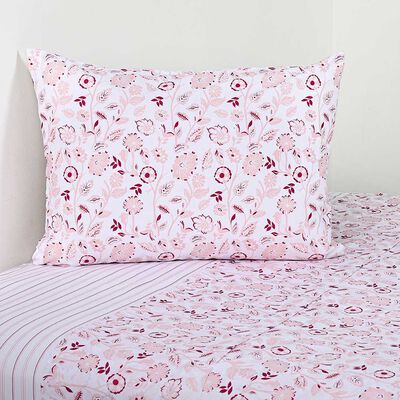 Juego de Sábanas American Family 1 Plaza 144 Hilos Tropico Rosa