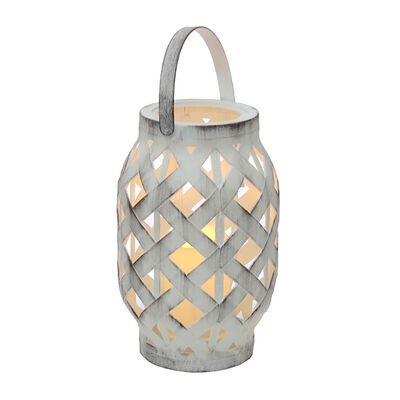 Fanal Plástico Con Vela Led Vgo Blanco