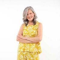 Blusa Estampada Sin Mangas Mujer Portman Club Mostaza