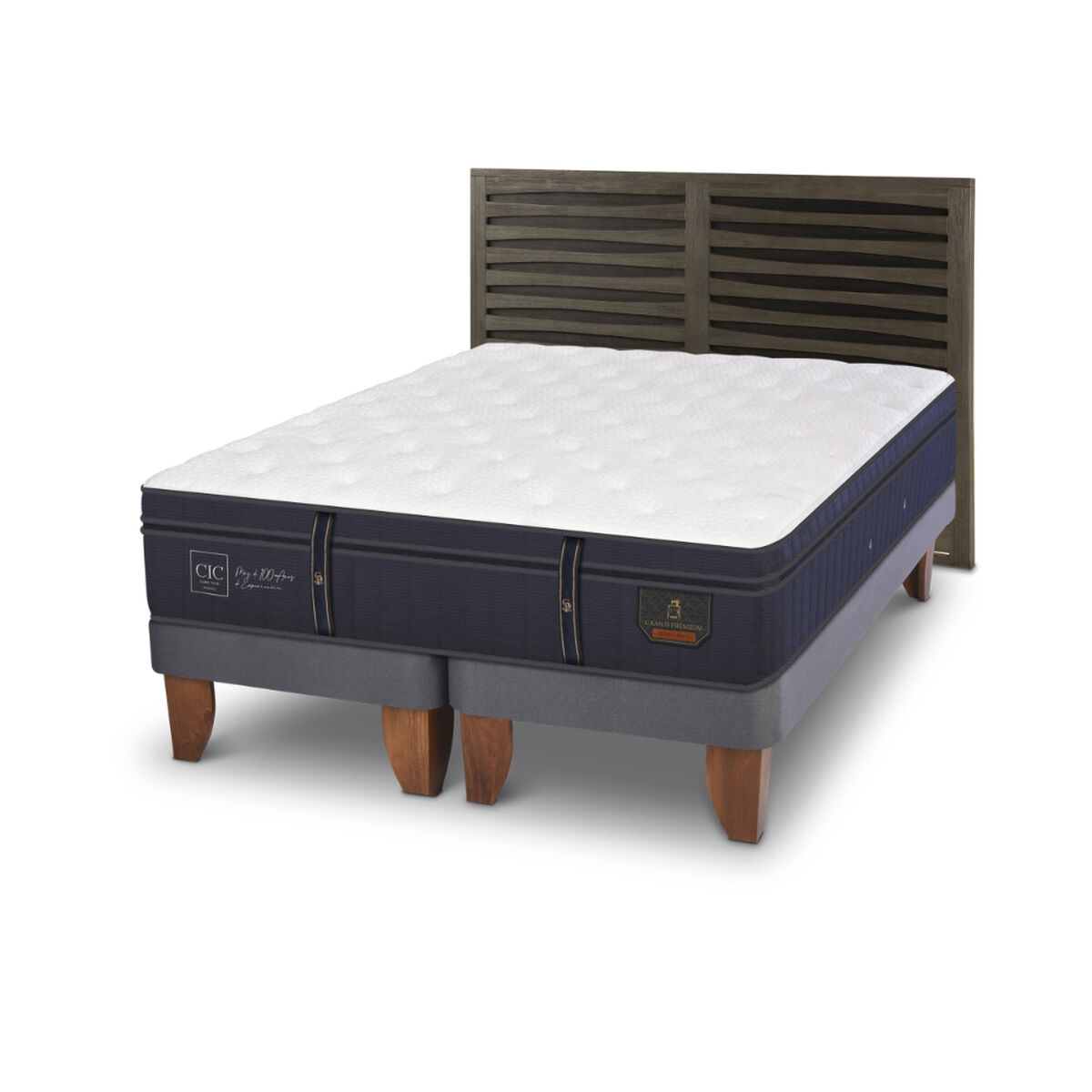 Cama Europea CIC King Grand Premium + 1 Respaldo Rhone