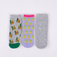 Pack 3 Calcetines Mujer Icono Gris