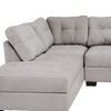 Seccional Izquierdo Muebles MPR Edimburgo 5 Cuerpos Gris Claro