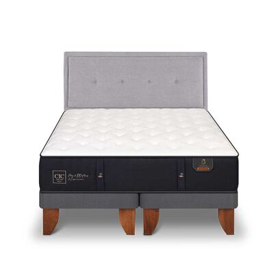Cama Europea CIC Base Dividida 2 Plazas Premium + Respaldo