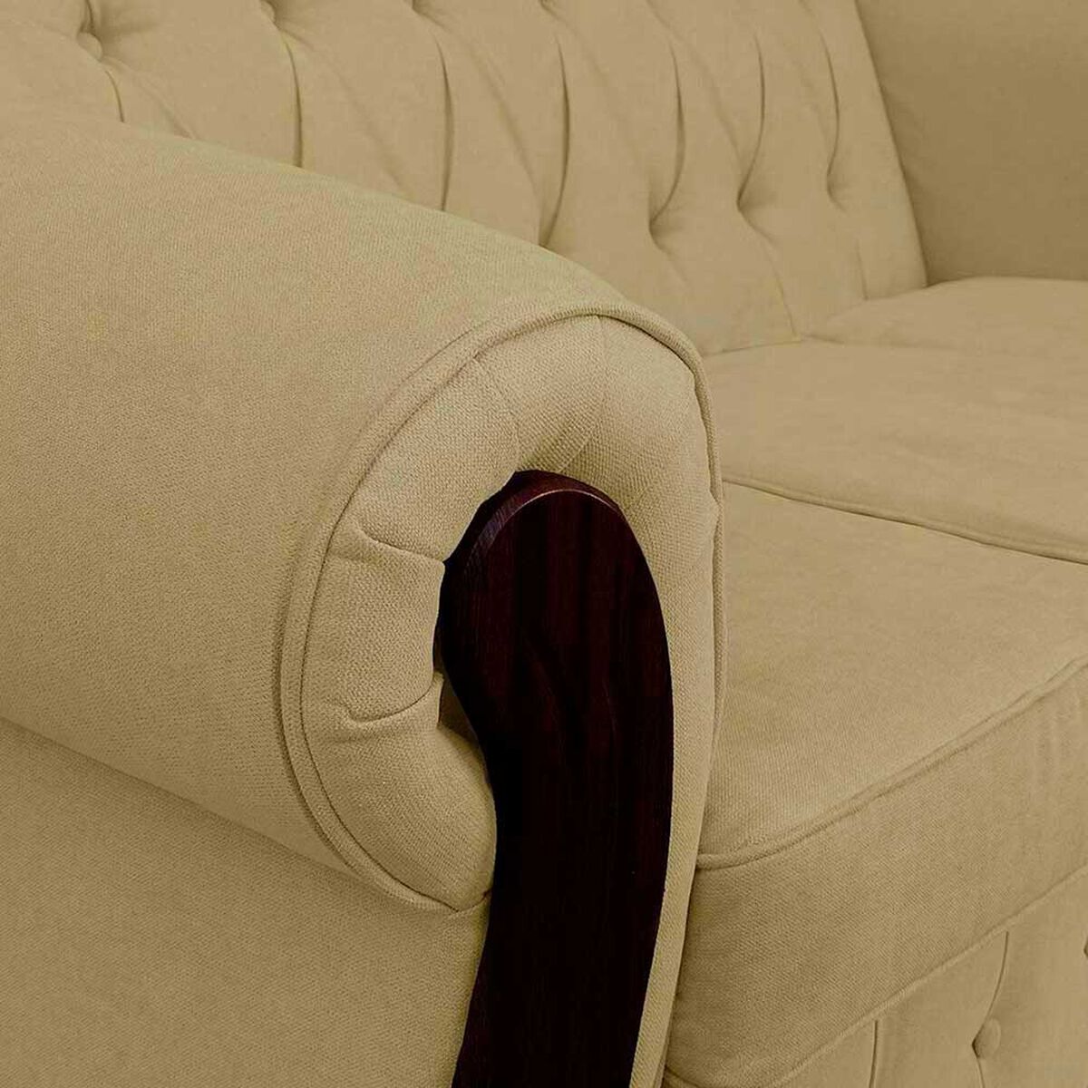 Juego de Living Elegant Detail Orlando Sof&aacute; 3 Cuerpos + Dos Sillones 1 Cuerpo Beige