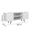 Rack TV River Altavision Hasta 55" Blanco