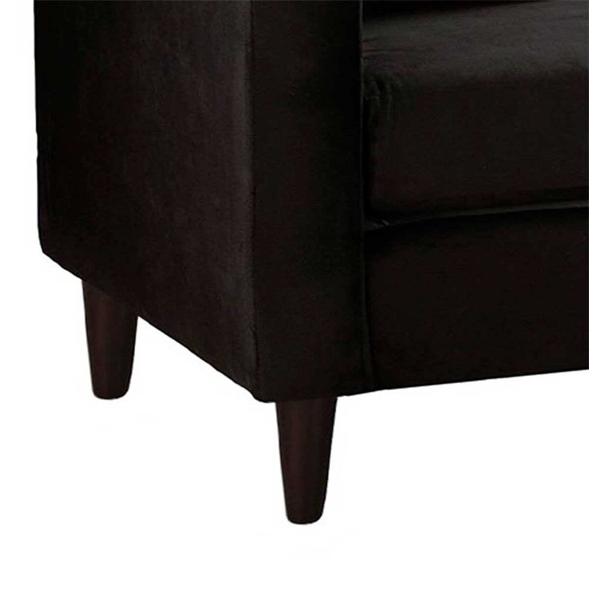 Sofá Bodevir New Retro Felpa 00 3 Cuerpos Negro 