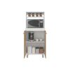 Mueble De Microondas Tuhome Sedona 2 P Blanco Y Fresno Europeo