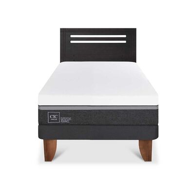 Imagen 1 del producto Cama Europea CIC 1,5 Plazas Ortopedic Advance + Respaldo Munich Negro