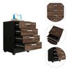 Mueble Archivador TuHome Home Office 4 Cajones Negro Soft Co&ntilde;ac