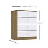 Cómoda Home Mobili Bixar 4 Cajones Blanco