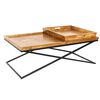 Mesa de Centro Innovamuebles Monarca 2 Bandejas Nogal Claro