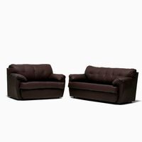 Juego de Living Cabsur Caburga Sofá 3 Cuerpos + Sofá 2 Cuerpos PU Café