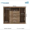 Cómoda Onessta Master 4 Cajones 2 Puertas Jatoba Grafito