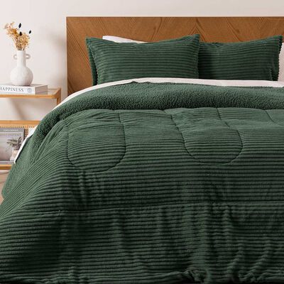 Imagen 1 del producto Plumón Mashini Corduroy Coral Sherpa King Verde