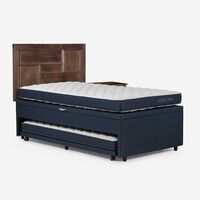 Bed Boxet Rosen 1,5 Plazas UpLine + Respaldo + Velador Dolce