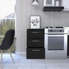 Mueble Inferior TuHome Manchester 1 Puerta 3 Cajones Wengue