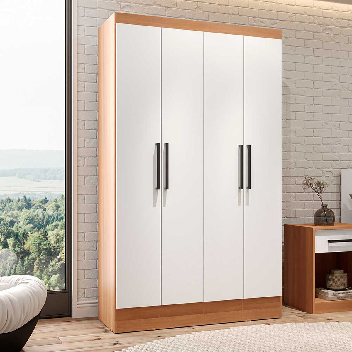 Clóset Roca Ámbar 4 Puertas Blanco