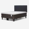 Cama Europea Rosen 2 Plazas New Style 4 + Respaldo Grafito