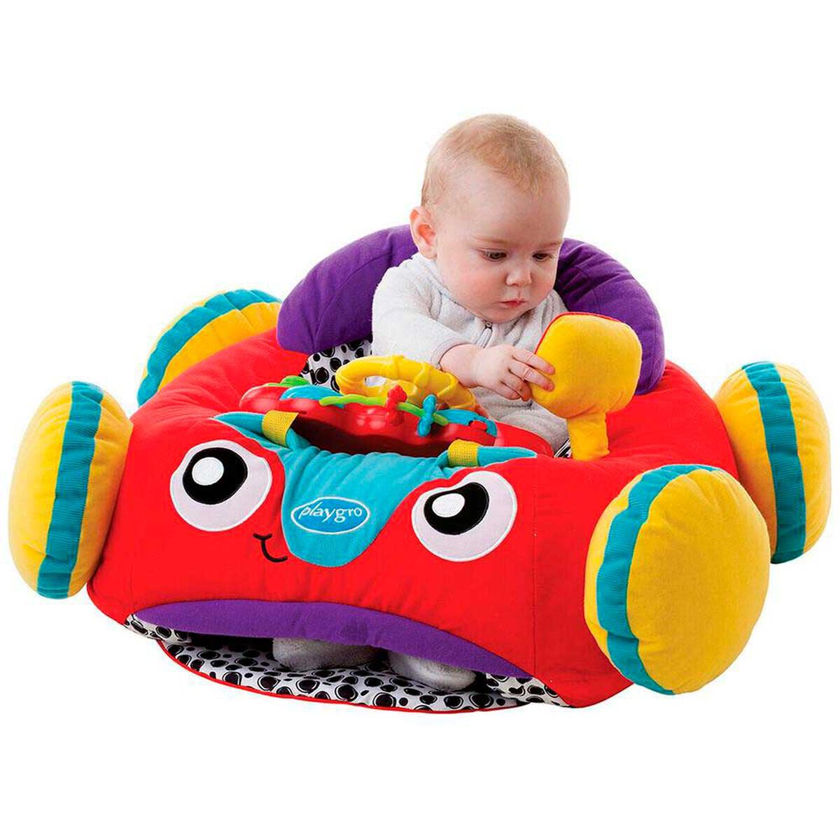 Gimnasio Interactivo Auto Musica y Luces Rojo Playgro