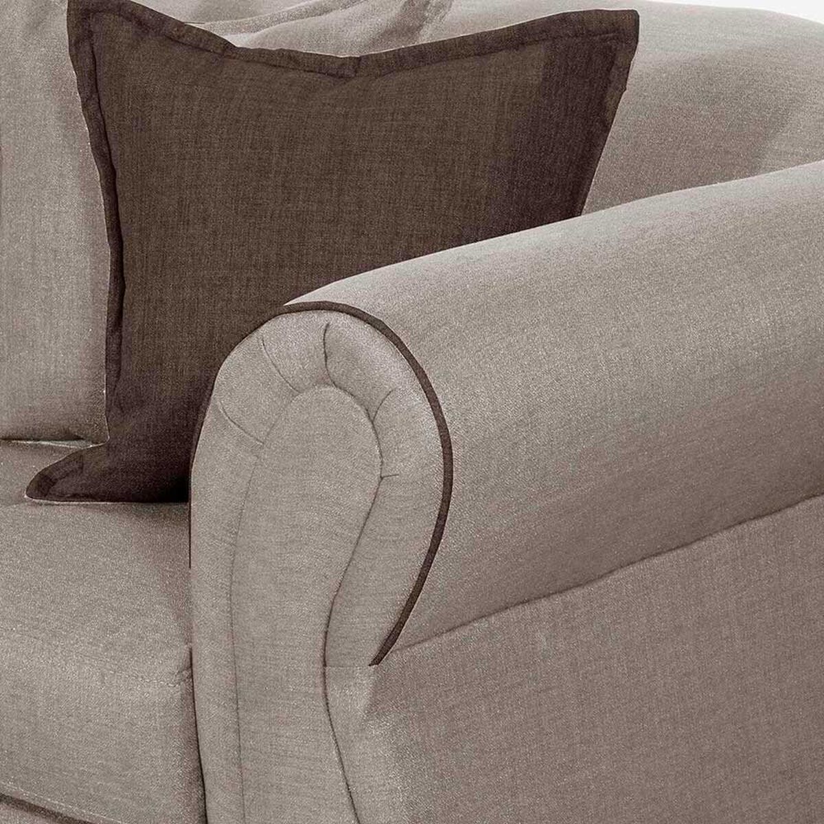 Juego de Living Black Factory Emili Sof&aacute; 3 Cuerpos + Dos Sillones 1 Cuerpo Beige