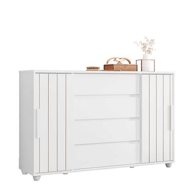 Cómoda Vekkahome Evidenza 4 Cajones Blanco