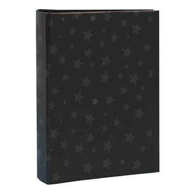 Álbum para Fotos Vinílico Vgo Hojas Negras Papel Estrella 100 Fotos Negro