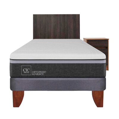 Imagen 1 del producto Cama Europea CIC 1,5 Plazas Ortopedic Advance + Respaldo + Velador