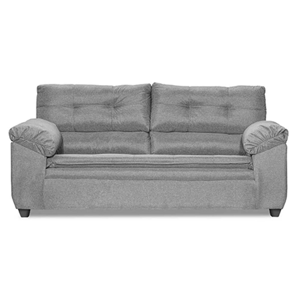 Juego de Living Innovamuebles Liverpool Sofá 3 Cuerpos + Sofá 2 Cuerpos Gris Claro