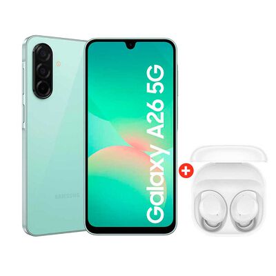 Celular Samsung Galaxy A26 5G 128GB 6,7" Verde Liberado + Audífonos Bluetooth Samsung Galaxy Buds Core
