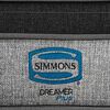 Cama Europea Simmons 1,5 Plazas Dreamer Plazasus Box + Respaldo Urban Marengo