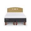 Cama Europea CIC Base Dividida 2 Plazas Ortopedic Advance + Respaldo Gales Mostaza