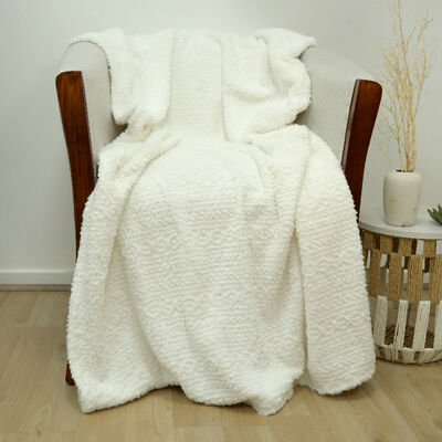 Manta Doral Chiporro Two Tones 130x180 cm Blanco