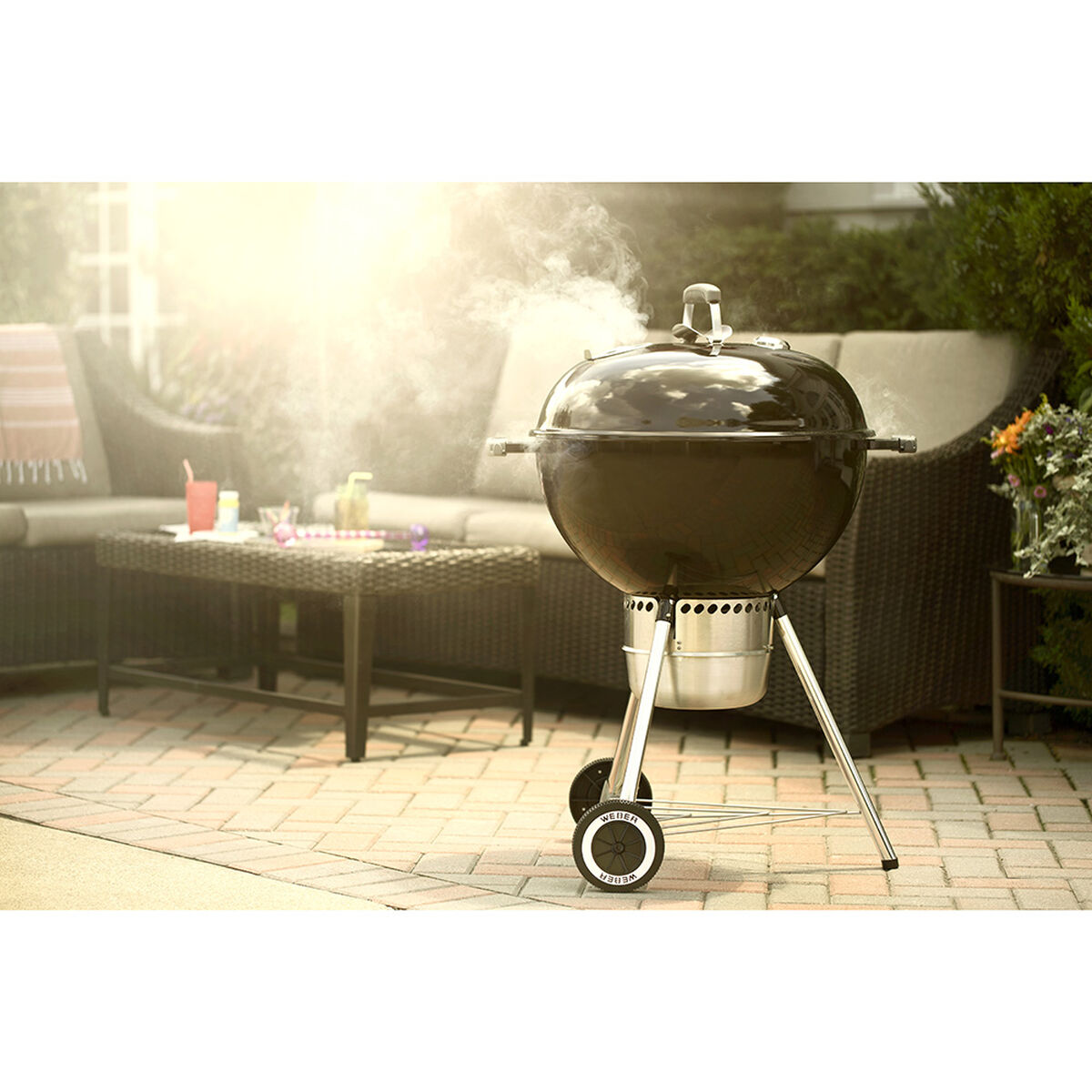 Parrilla a Carb&oacute;n Kettlepre Original 22  Weber Acero Esmaltado Negro