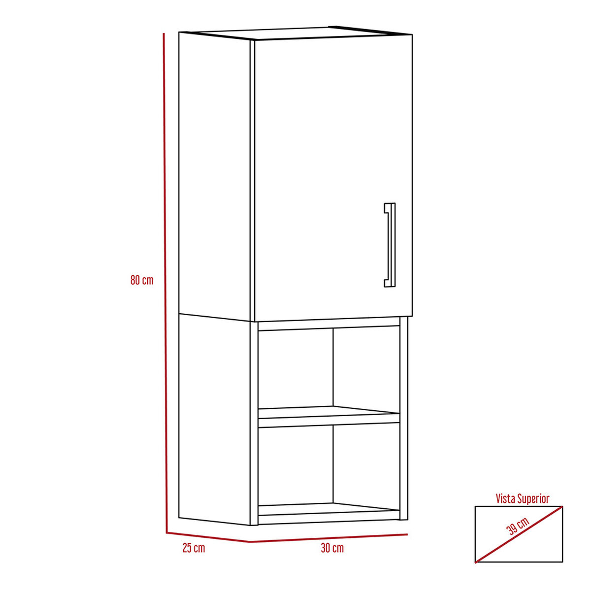 Combo Espejo + Mueble Lavamanos + Mueble Auxiliar  + Optimizador Baño TuHome Bath 300