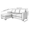 Seccional Izquierdo Muebles MPR Denver 4 Cuerpos Beige