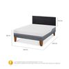 Cama Europea CIC 2 Plazas Excellence Plus + Respaldo Villarrica Negro