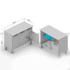 Mueble de Cocina Base Vekkahome Evandro 1 Cajón 3 Puertas Blanco