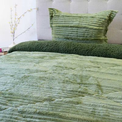 Imagen 2 del producto Cubrecama Doral 1.5 Plazas Touch Nebula Sherpa Verde